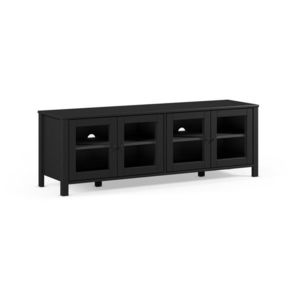Čierny TV stolík z borovicového dreva 150x50x40 cm Alessandra – Marckeric vyobraziť