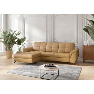 Sit & More ROHOVÁ SEDAČKA, koža, kari žltá vyobraziť