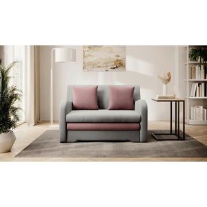 MID.YOU ROZKLADACIA POHOVKA, textil, ružová, svetlosivá vyobraziť