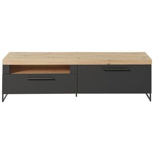 Livetastic SKRINKA POD TV, grafitová, farba duba, 192/55/44 cm vyobraziť