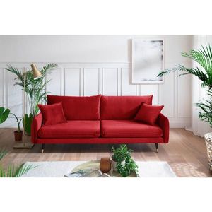MID.YOU TROJMIESTNA POHOVKA, textil, tmavočervená vyobraziť