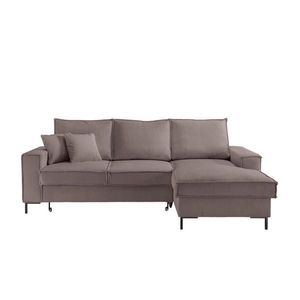 P & B ROHOVÁ SEDAČKA, textil, sivohnedá vyobraziť