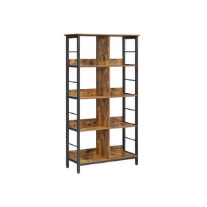 Boxxx REGÁL, hnedá, čierna, uhlíková oceľ, 80/149/33 cm vyobraziť
