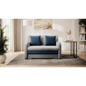 MID.YOU ROZKLADACIA POHOVKA, textil, antracitová, modrá vyobraziť