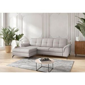 Sit & More ROHOVÁ SEDAČKA, koža, svetlosivá vyobraziť