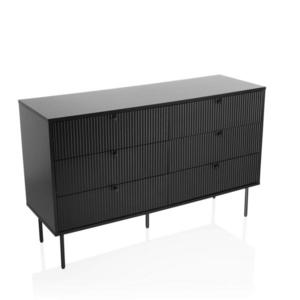 MID.YOU KOMODA, čierna, 120/40/75 cm vyobraziť