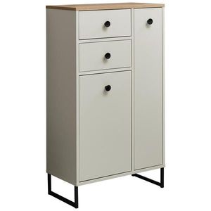 Venda STREDNE VYSOKÁ SKRINKA, farba duba, kašmírová, 60/106/32 cm vyobraziť