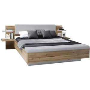 Ti'me POSTEĽ S NOČNÝMI STOLÍKMI, 180/200 cm, sivá, dub artisan vyobraziť