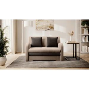MID.YOU ROZKLADACIA POHOVKA, textil, tmavohnedá, béžová vyobraziť