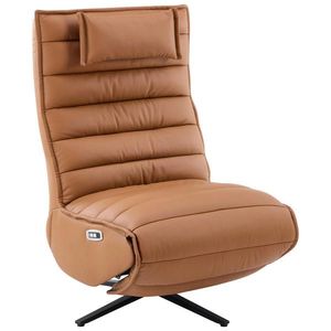Stylife RELAXAČNÉ KRESLO, kov, textil, koža, čierna, koňaková vyobraziť
