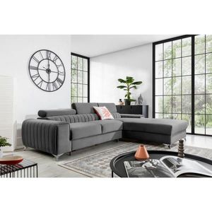 MID.YOU ROHOVÁ SEDAČKA, textil, sivá vyobraziť