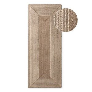 Obojstranný/ručne tkaný jutový behúň v svetlo prírodnej farbe/v tmavo prírodnej farbe 80x300 cm Juno – Hanse Home vyobraziť