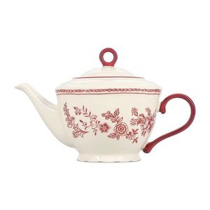 Vínovočervená/slonovinová porcelánová kanvica na čaj 920 ml Cyril – S|P Collection vyobraziť