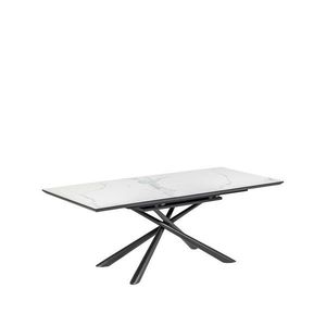 Rozkladací jedálenský stôl s prídavnou doskou s keramickou doskou 90x160 cm Theone – Kave Home vyobraziť