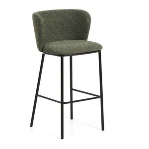 Tmavozelená čalúnená barová stolička (výška sedadla 75 cm) Ciselia – Kave Home vyobraziť