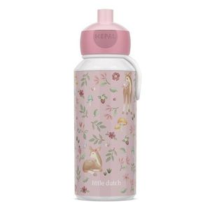 Svetloružová plastová detská fľaša 400 ml Fairy Garden – Mepal vyobraziť