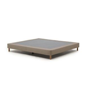 Hnedá čalúnená dvojlôžková posteľ bez čela 160x200 cm Ofelia – Kave Home vyobraziť