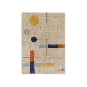 Béžový prateľný/ručne tkaný bavlnený koberec 170x240 cm Geometrical Shapes – Lorena Canals vyobraziť