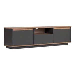 Antracitový TV stolík 160x42x30 cm Sentinel – Kalune Design vyobraziť
