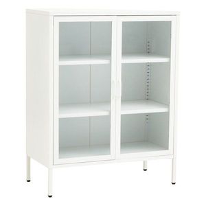 Biela oceľová vitrína 80x102x40 cm Acier – Premier Housewares vyobraziť