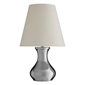 Krémovobiela/v striebornej farbe kovová stolová lampa s textilným tienidlom (výška 36 cm) Nell – Premier Housewares vyobraziť