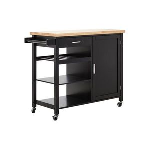 Servírovací stolík na kolieskach z kaučukového dreva 48x105 cm Frankfurt – Premier Housewares vyobraziť
