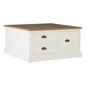 Biely konferenčný stolík v dekore jedľa 90x90 cm Hardwick – Premier Housewares vyobraziť