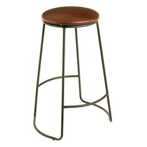 Čierna/hnedá čalúnená barová stolička (výška sedadla 64 cm) Brixton – Premier Housewares vyobraziť