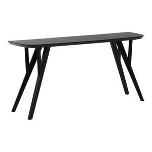 Matne čierny konzolový stolík z masívu akácie 44x160 cm Quenza – Light & Living vyobraziť