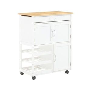 Bambusový servírovací stolík na kolieskach 37x67 cm Harlow – Premier Housewares vyobraziť
