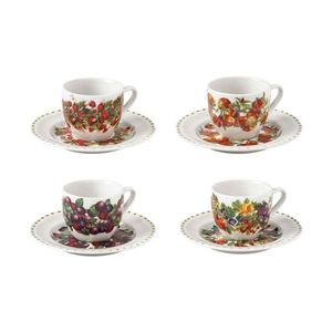 Biele šálky v súprave 4 ks z kostného porcelánu 90 ml Le Primizie – Brandani vyobraziť