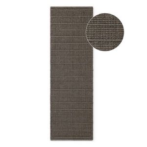 Tmavosivý/tmavohnedý ručne tkaný vlnený behúň 80x250 cm Camden Parker – Ted Baker vyobraziť
