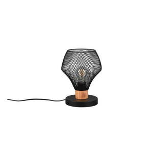 Čierna stolová lampa s kovovým tienidlom (výška 25 cm) Valeria – Reality vyobraziť