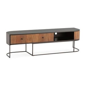 TV stolík z mangového dreva v prírodnej farbe 160x45x40 cm Curve – MOME vyobraziť