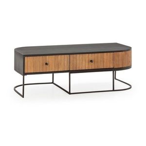 Konferenčný stolík z mangového dreva v prírodnej farbe 60x120 cm Curve – MOME vyobraziť