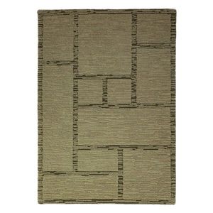 Zelený ručne tkaný vlnený koberec 200x290 cm Harris Modula Wool – Flair Rugs vyobraziť