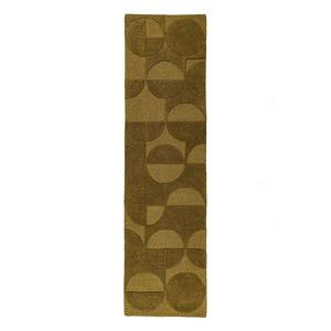 Tmavozelený ručne tkaný vlnený behúň 60x230 cm Gigi – Flair Rugs vyobraziť