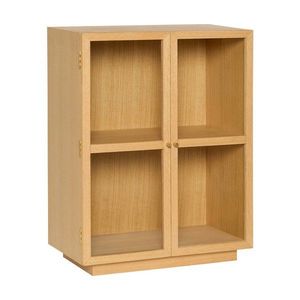 Závesná vitrína v dekore duba v prírodnej farbe 70x90x39 cm Mae – Hübsch vyobraziť