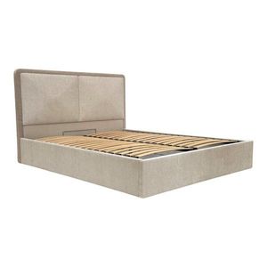 Béžová/taupe čalúnená dvojlôžková posteľ s úložným priestorom s roštom 180x200 cm Mara – Bobochic Paris vyobraziť