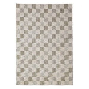 Zelený prateľný koberec s prímesou bavlny 116x170 cm Muted Checkerboard – Flair Rugs vyobraziť