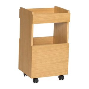 Servírovací stolík na kolieskach v dekore duba 35x40 cm Forma – Hübsch vyobraziť