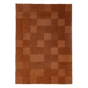 Ručne tkaný vlnený koberec v terakotovej farbe 120x170 cm Checkerboard – Flair Rugs vyobraziť