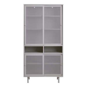 Sivá kovová skriňa s posuvnými dverami 90x180x40 cm Veep – Unique Furniture vyobraziť