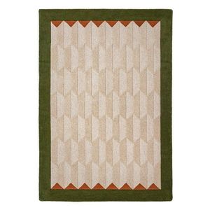 Zelený/v prírodnej farbe ručne tkaný vlnený koberec 200x290 cm Apex Border Wool – Flair Rugs vyobraziť
