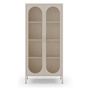 Krémovobiela kovová skriňa 80x170x40 cm Diora – Marckeric vyobraziť