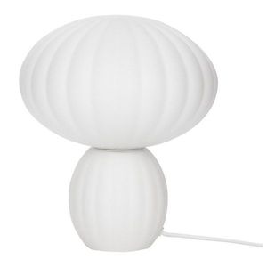 Biela sklenená stolová lampa (výška 28 cm) Kumu – Hübsch vyobraziť