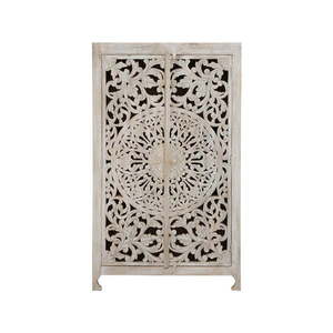 Krémovobiela skriňa z mangového dreva 100x165x40 cm Kalita – Støraa vyobraziť