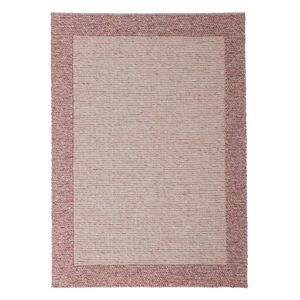 Svetloružový ručne tkaný koberec s prímesou vlny 160x230 cm Rue – Flair Rugs vyobraziť