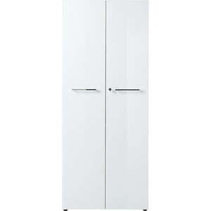 Biela/v prírodnej farbe uzamykateľná skriňa v dekore duba 80x196x37 cm Monteria – Germania vyobraziť
