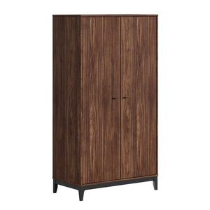 Šatníková skriňa v dekore orecha v tmavo prírodnej farbe 100x190, 5x55 cm Ilyas – Vipack vyobraziť